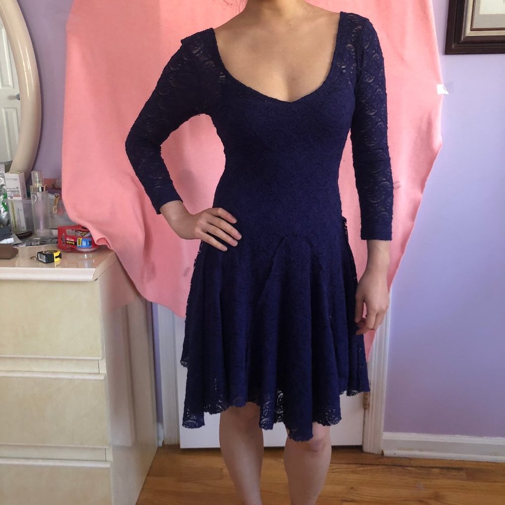 Free People Purple Lace Dress Size XS